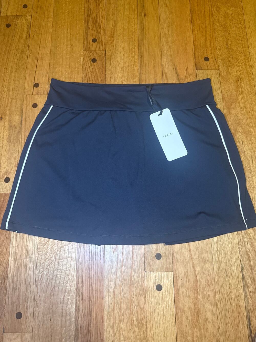 NEW Varley Tani High Rise Skort 14 Women L Blue Nights Built In Shorts
